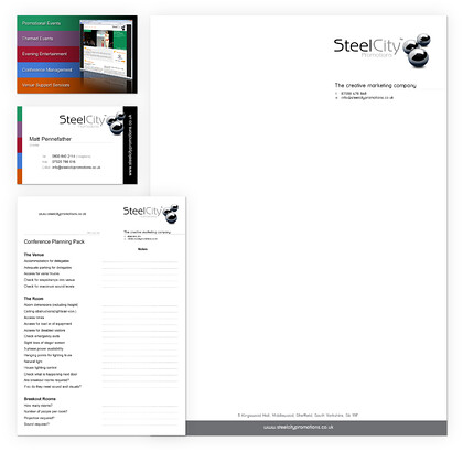 Steel City Promotions Business Stationery Design 
 Design and artwork setup of business stationery for Steel City Promotions including; business card, inventory form and letterhead 
 Keywords: Designer, Printed, Print, Corporate ID, Letter Headed Paper, Professional, Branding