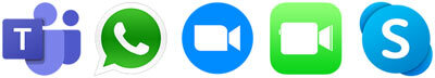 Video meeting providers icons