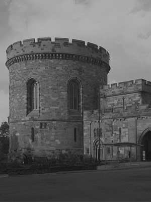 Botchergate, leading to English Street through the Castle Gates in Carlisle City Centre
